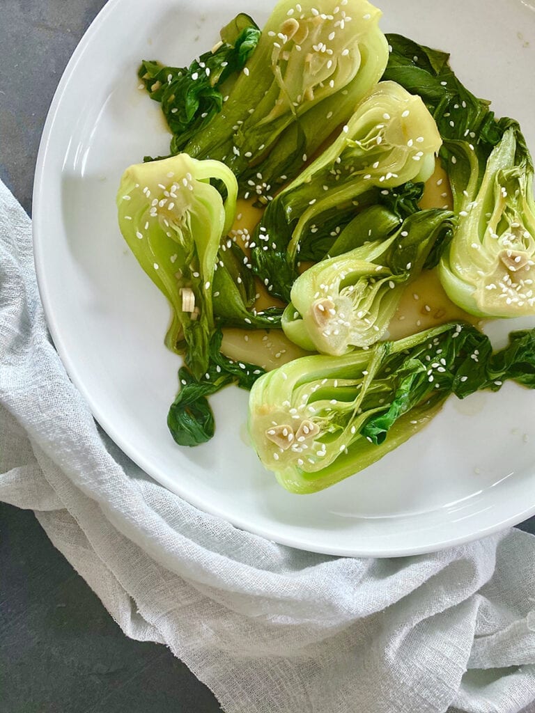 Soy Ginger Braised Bok Choy