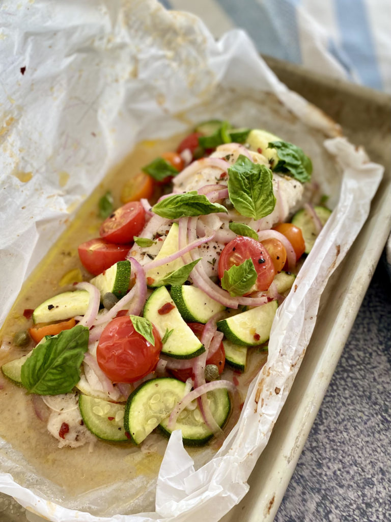 Salmon and Zucchini Baked in Parchment Recipe