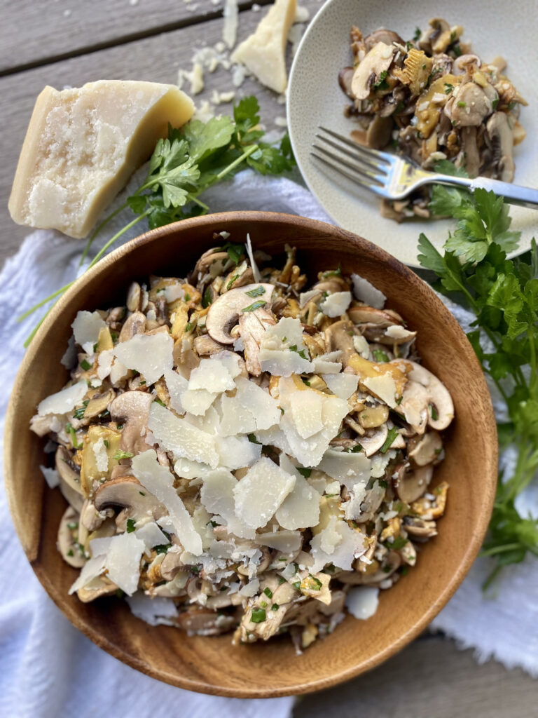 Simplest Shaved Mushroom Salad, Sacha Served What