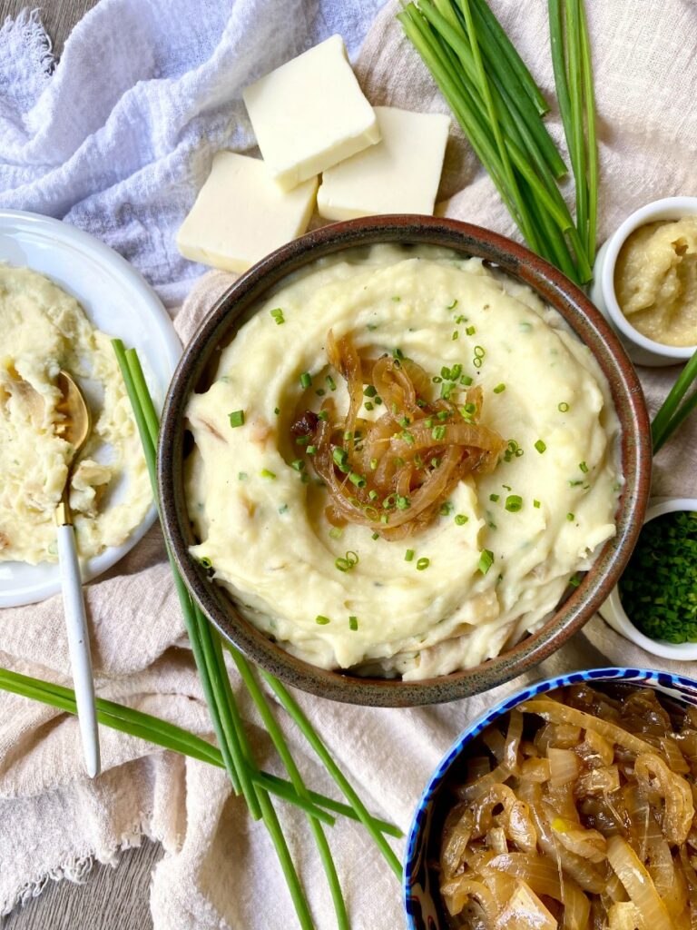 Roasted Garlic Mashed Potatoes, Sacha Served What