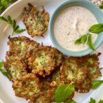 Zucchini and Halloumi Fritters, Sacha Served What