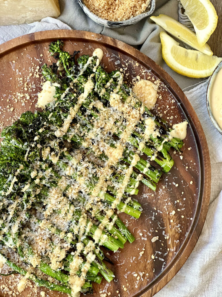 Grilled Broccolini Caesar, Sacha Served What