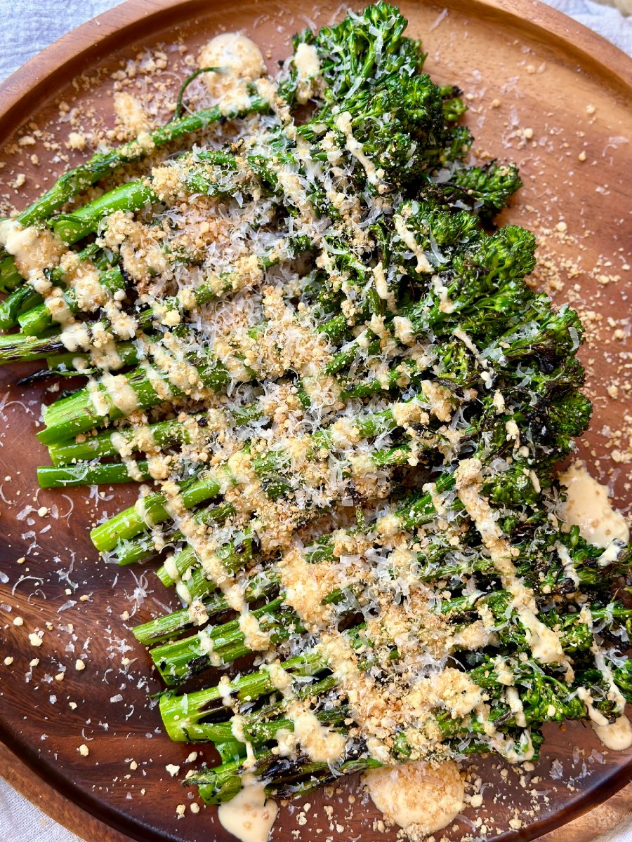 Grilled Broccolini Caesar, Sacha Served What