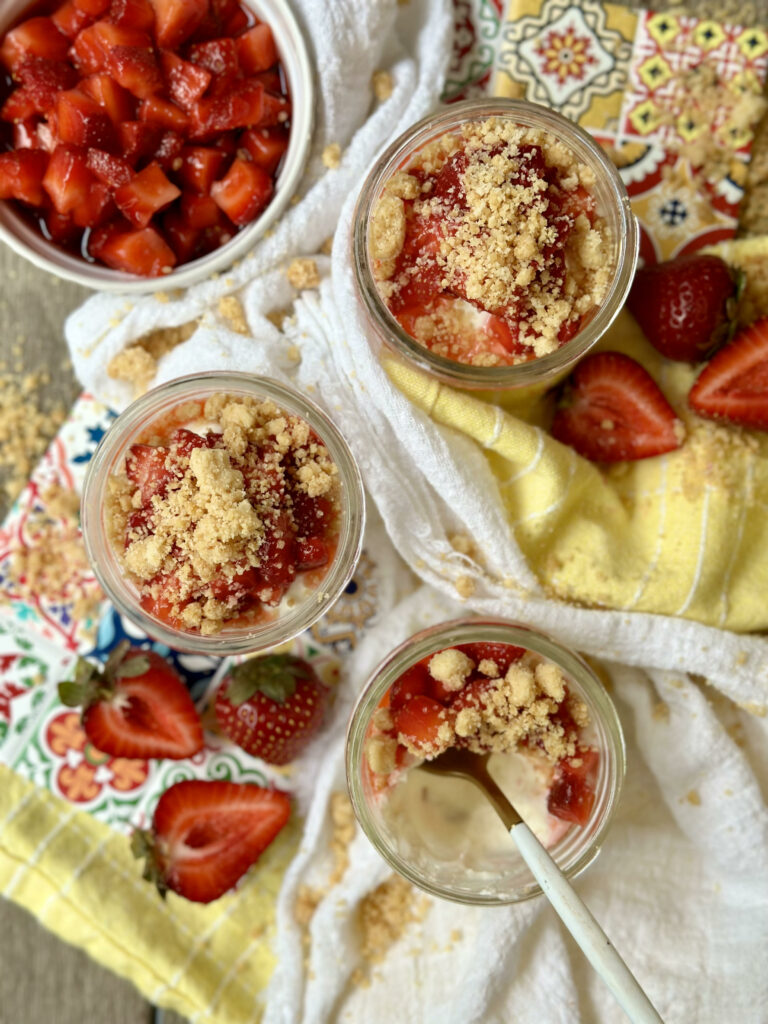 No Bake Strawberry Cheesecake Parfaits, Sacha Served What