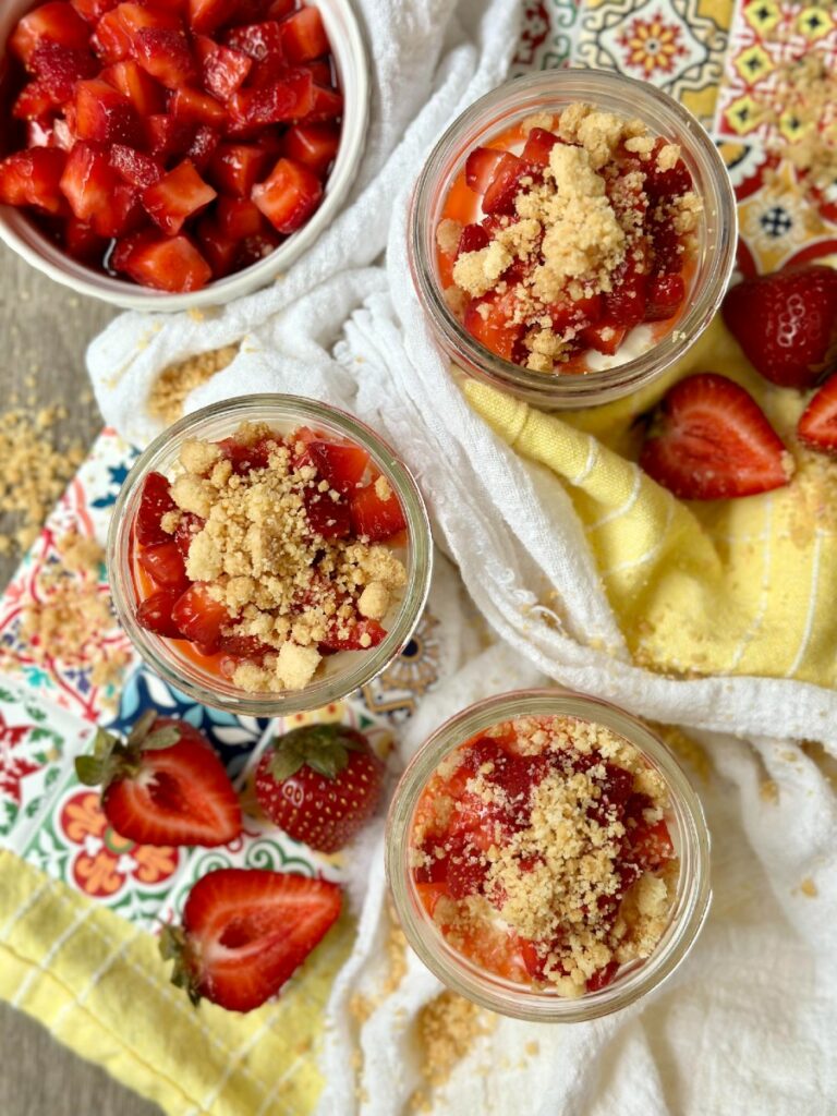 No Bake Strawberry Cheesecake Parfaits, Sacha Served What