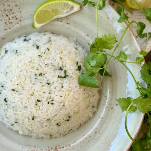 Cilantro Lime Coconut Rice, Sacha Served What