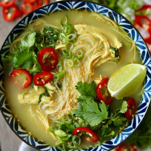 Coconut Curry Chicken Noodle Soup, Sacha Served What