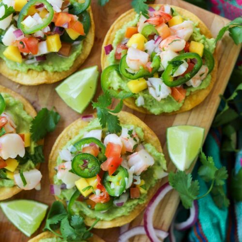 Shrimp Ceviche Tostadas, Sacha Served What