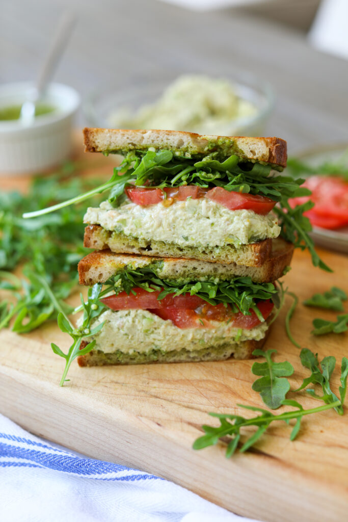 Pesto Chicken Salad Sandwiches, Sacha Served What