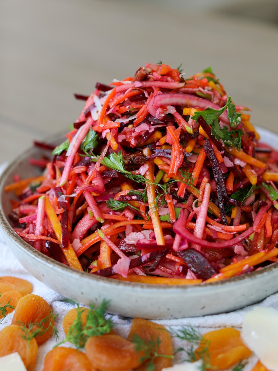 Raw Beet Salad with Carrots and Apples, Sacha Served What