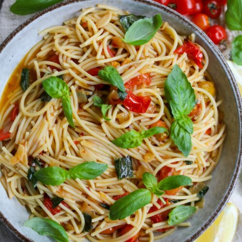 Summer Tomato Pasta, Sacha Served What