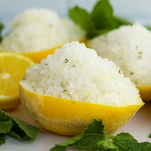 Lemon Granita with Ginger and Mint, Sacha Served What