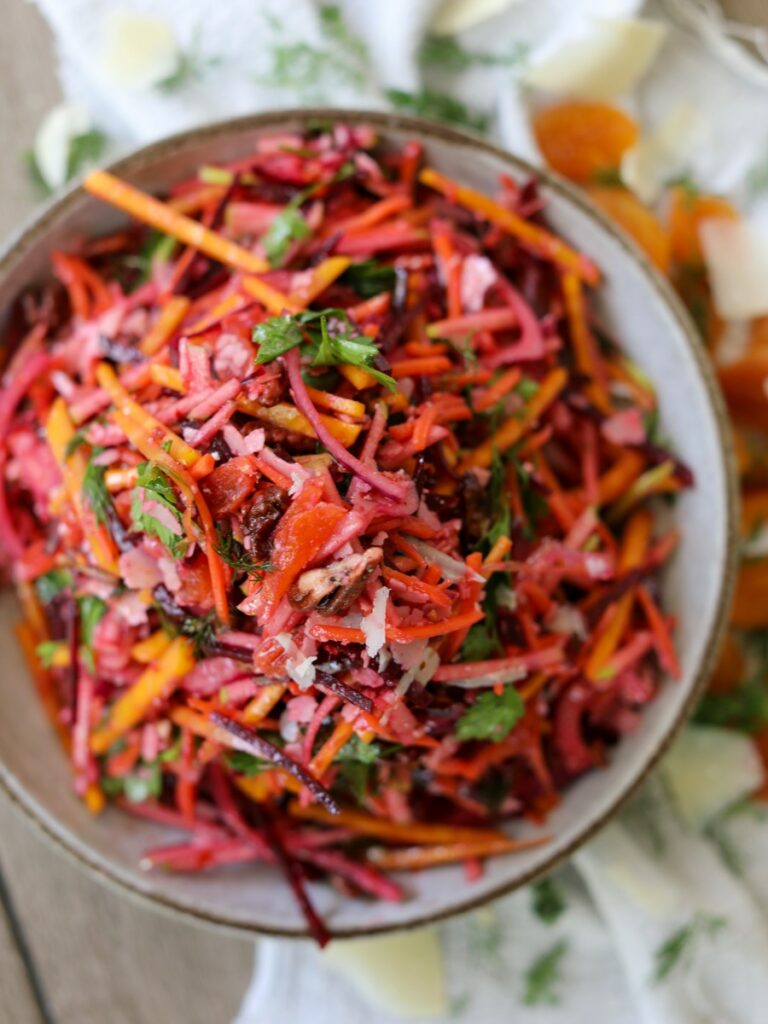 Raw Beet Salad with Carrots and Apples, Sacha Served What