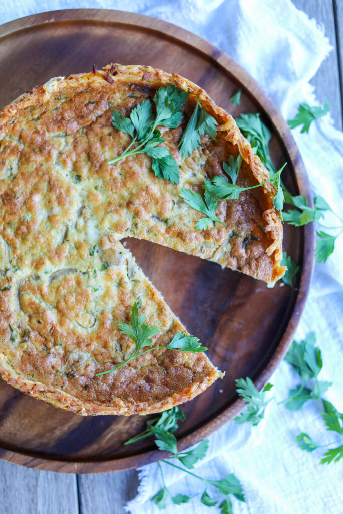 Hash Brown Crusted Quiche, Sacha Served What