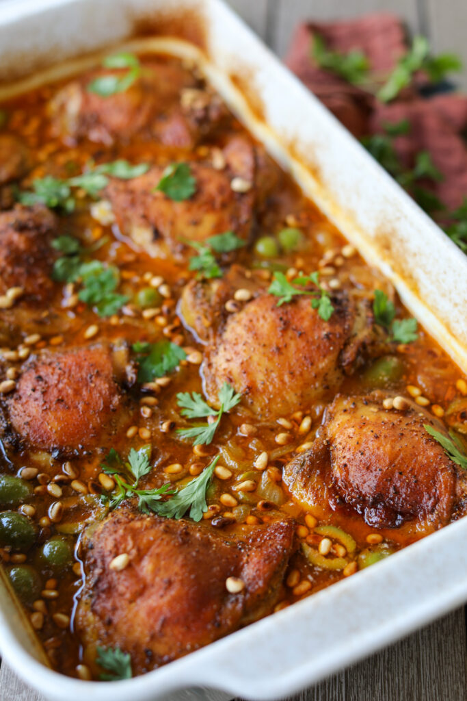 Moroccan Chicken with Olives and Apricots, Sacha Served What