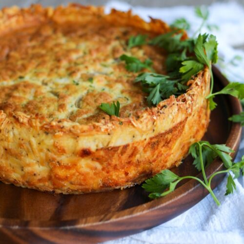 Hash Brown Crusted Quiche, Sacha Served What