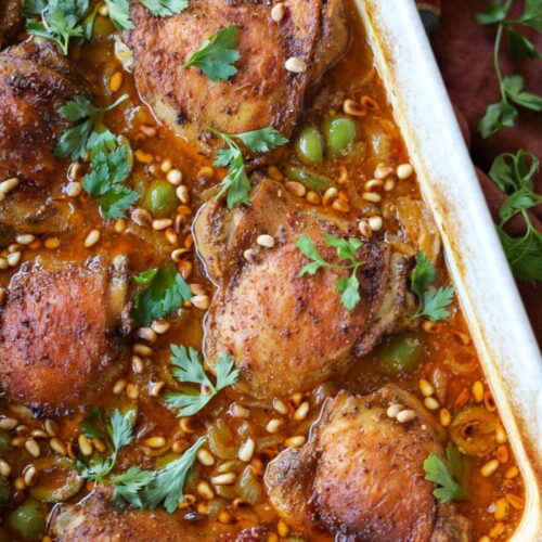 Moroccan Chicken with Olives and Apricots, Sacha Served What