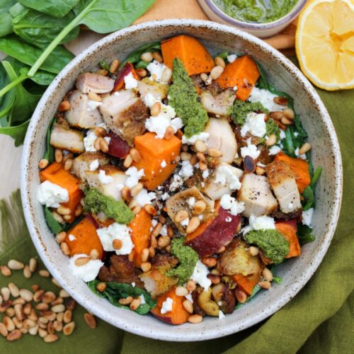 Pesto Quinoa Bowl wioth Chicken, Sacha Served What