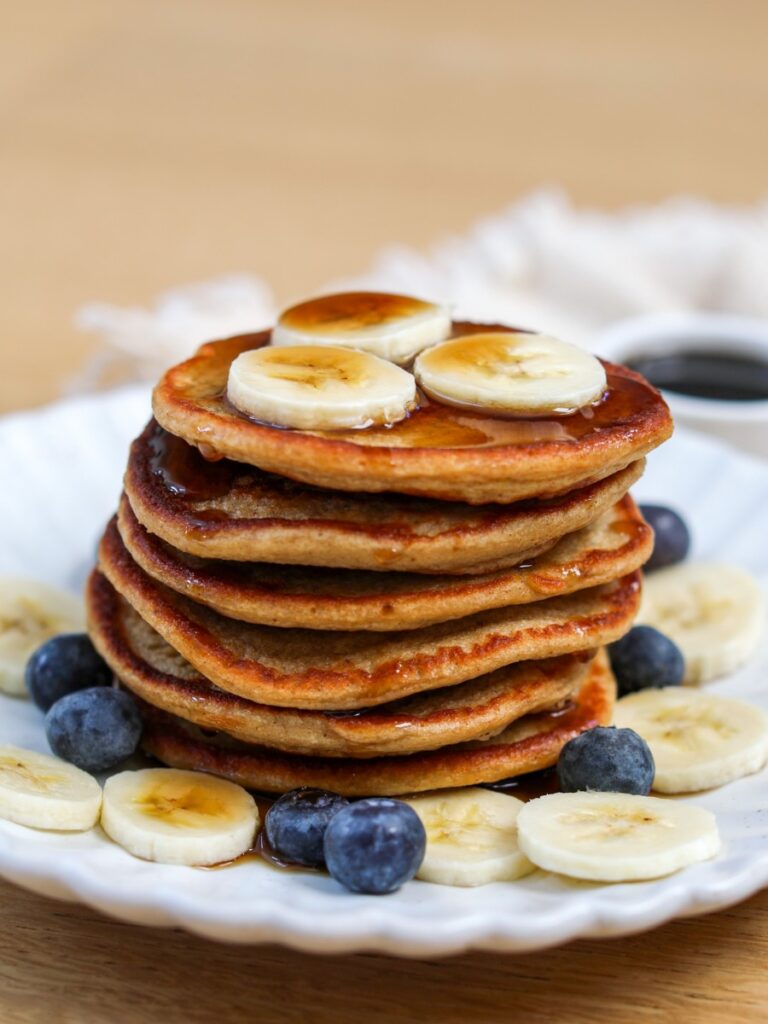Banana Pancakes with Cottage Cheese, Sacha Served What