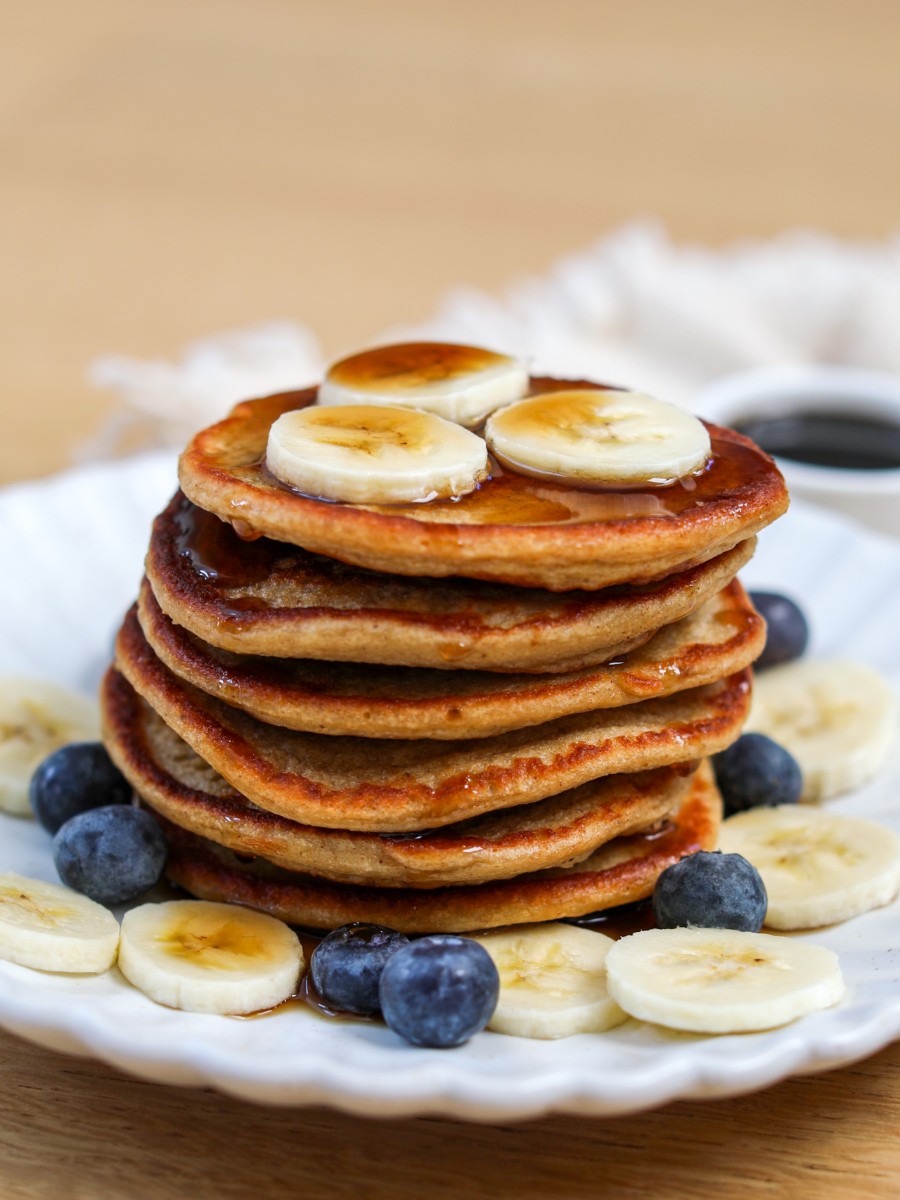 Banana Pancakes with Cottage Cheese, Sacha Served What