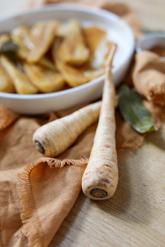 Braised Parsnips with Cinnamon and Ginger, Sacha Served What