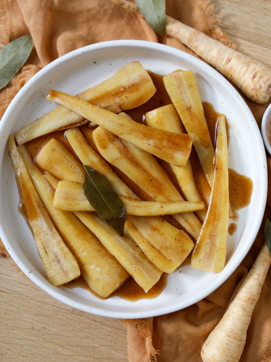 Braised Parsnips with Cinnamon and Ginger, Sacha Served What